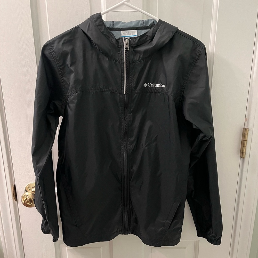 Columbia Black Windbreaker Jacket With Hood